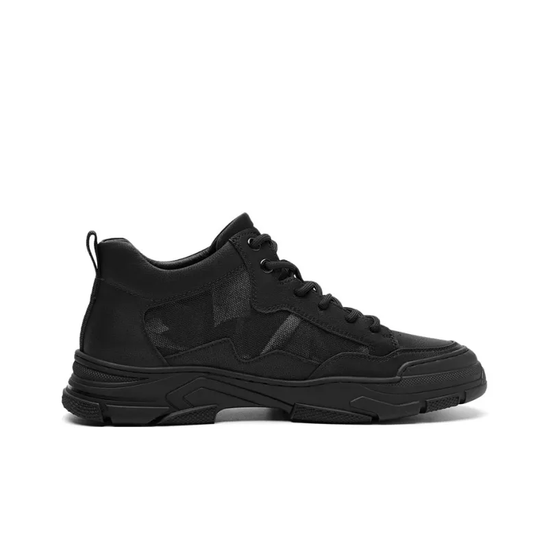 SEPTWOLVES Wear Resistant Breathable Height Increasing Mid Top Casual Shoes Men's-1