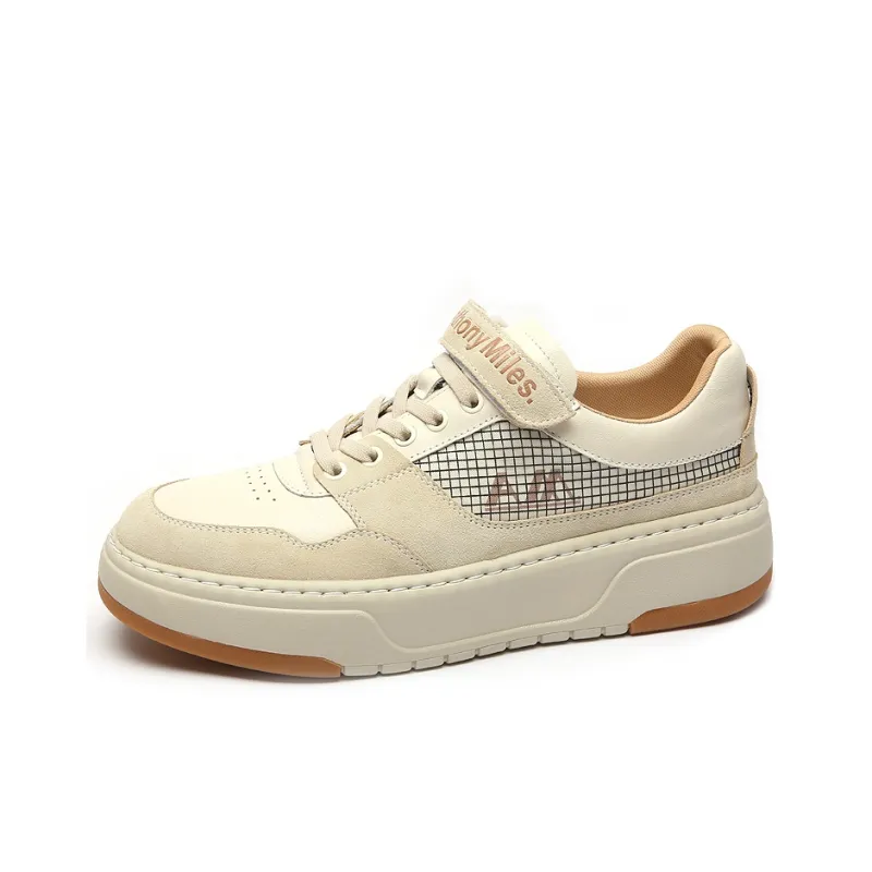 Anthony Miles Skateboard Shoes Men Low Top Ecru-1
