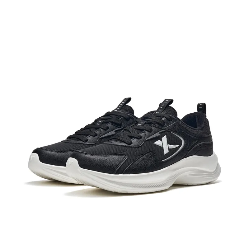 XTEP Anti Slip Wear Resistant Low Top Running Shoes Insulated Shoes Men's Black Sail White-3