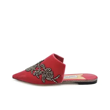 Jimmy Choo Wrap-toe Slippers Women's Red