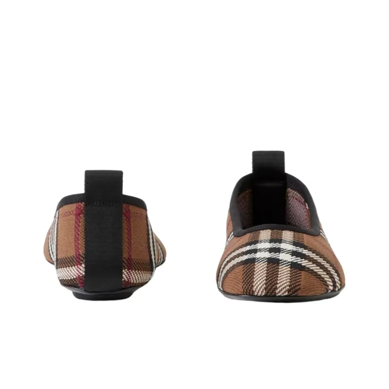 Burberry Check-print Ballerina Shoes-3