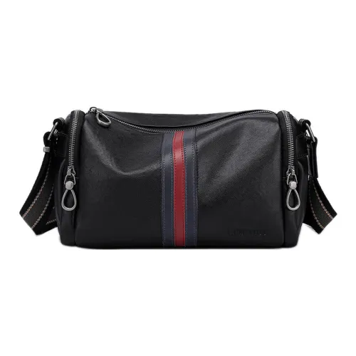 Old man's head Shoulder Bags Black