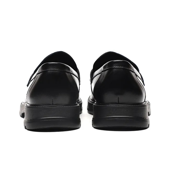 CHARRIOL Metal Accented Slip on Business Commute Dress Shoes For Men's Black-4