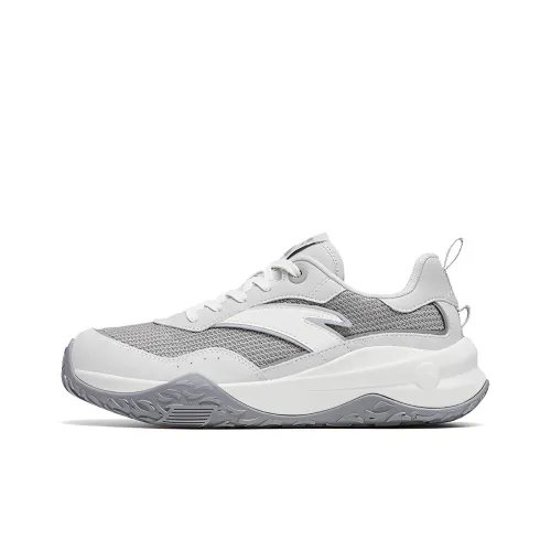 Anta Journey Begins Nian Gao Shoes Anti Slip And Wear Resistant Lightweight Low Top Sports Casual Shoes Gray White