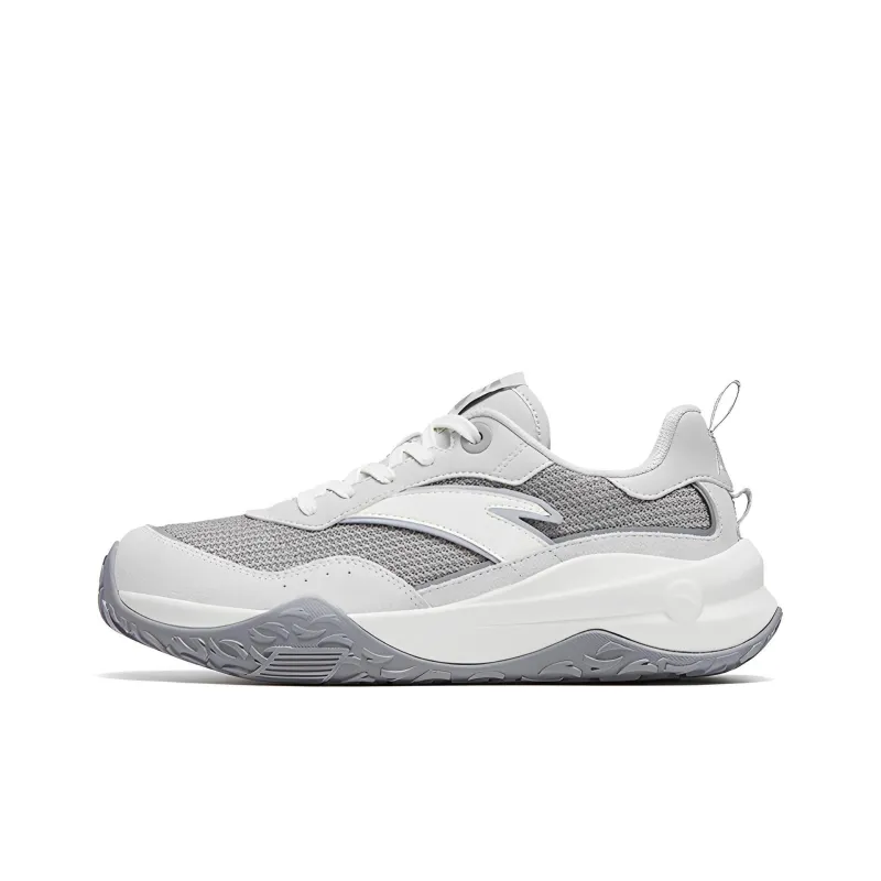 Anta Journey Begins Nian Gao Shoes Anti Slip And Wear Resistant Lightweight Low Top Sports Casual Shoes Gray White-0