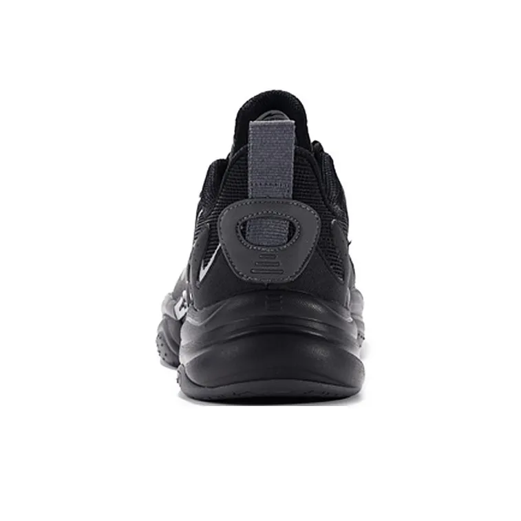 Erke Cushioning Anti Slip And Wear Resistant Low Top Running Shoes Men's Black-4