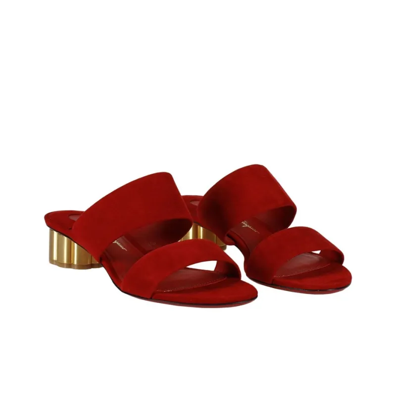 FERRAGAMO Slide Slippers Women's Red-2