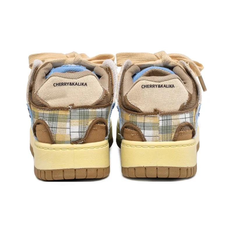CHERRY&KALIKA Skateboard Shoes Women's Beige Brown-1