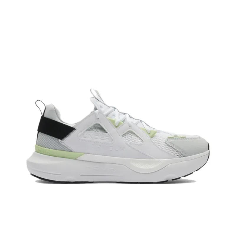 Under Armour Anti Slip Wear Resistant Low Top Casual Shoes Unisex White-1