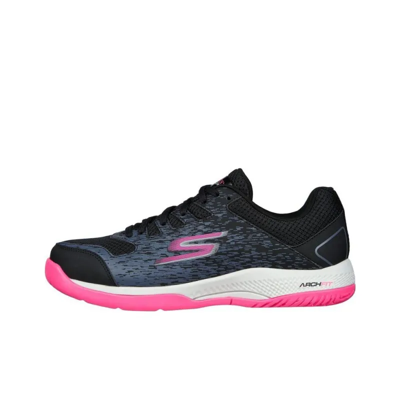 Skechers Viper Court-Pickleball Wear-resistant Non-slip And Breathable Low-Top Running Shoes Women's Black-0