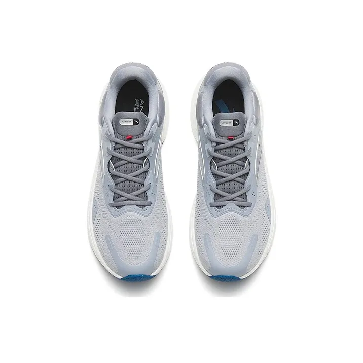 Anta Anti Slip Wear Resistant Low Top Nitrogen Technology Running Shoes Men's Gray-2
