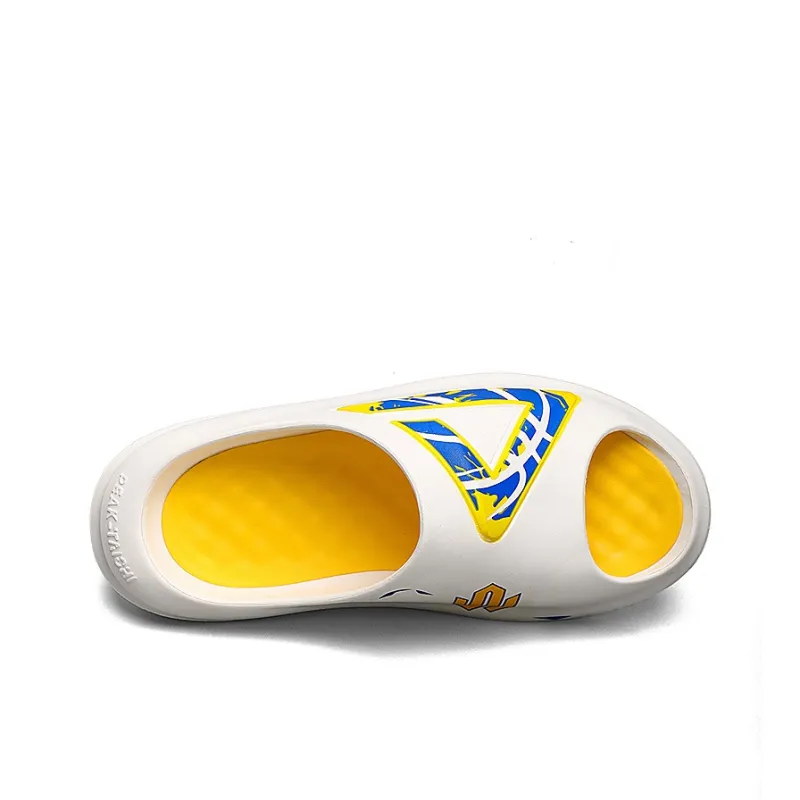 PEAK Very Small Fat Drag Slide Slippers Men White-3