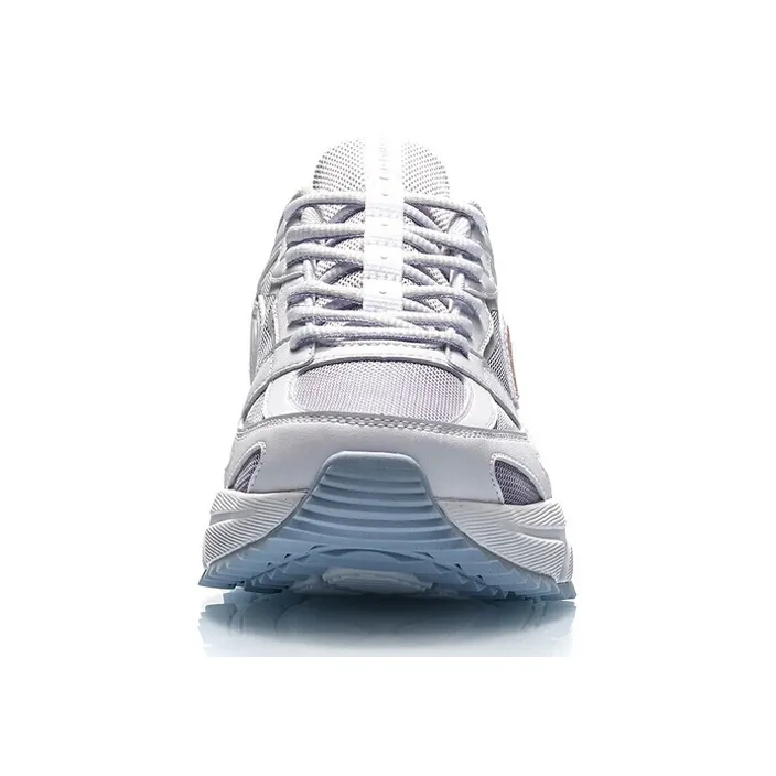 LiNing Cushioned Slip Resistant Abrasion Resistant Breathable Low Top Casual Running Shoes Women's Bad Little Purple-3