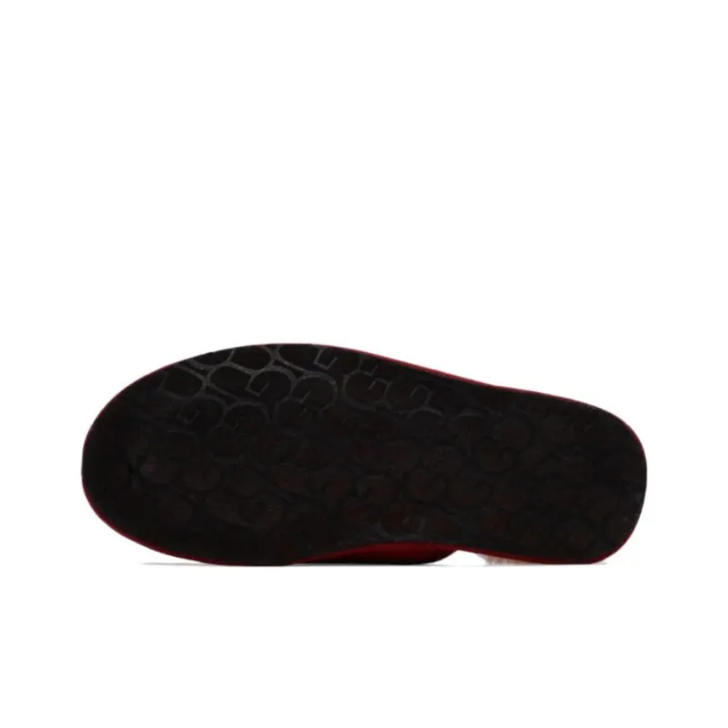 UGG Scuff Logo Slipper Samba Red Cream-3