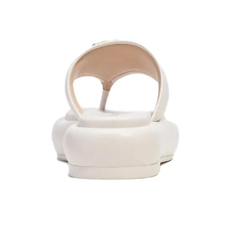 COACH Rubber Sole Slip-Resistant Flip Flops Women's White-4