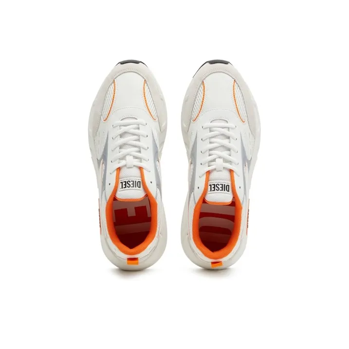 DIESEL Low Top Sports Lifestyle Casual Shoes Men's White Orange-3