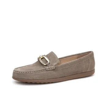 OZZEG Gommino Loafers Women's Brown, Umber, Blue
