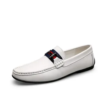 DILIKAN Casual Leather Shoes Beanie Shoes Men's