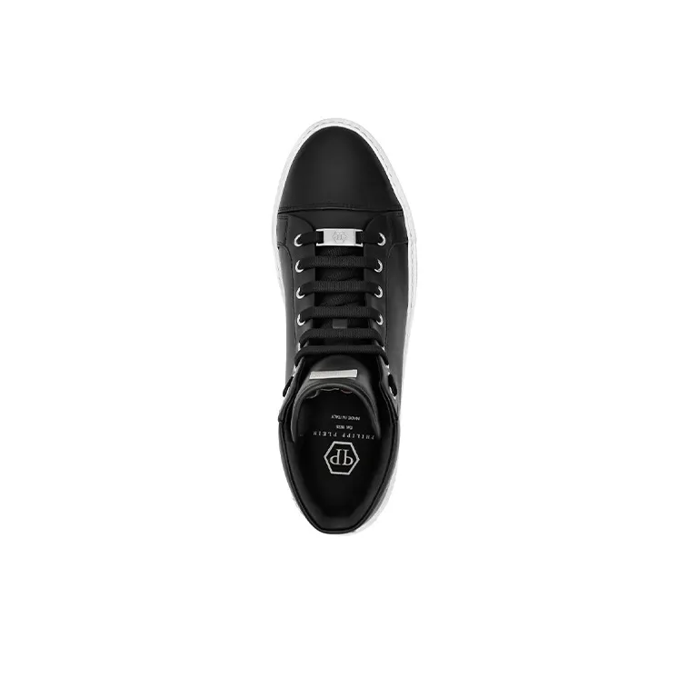 PHILIPP PLEIN High Top Stylish Skateboarding Shoes Men's Black-3
