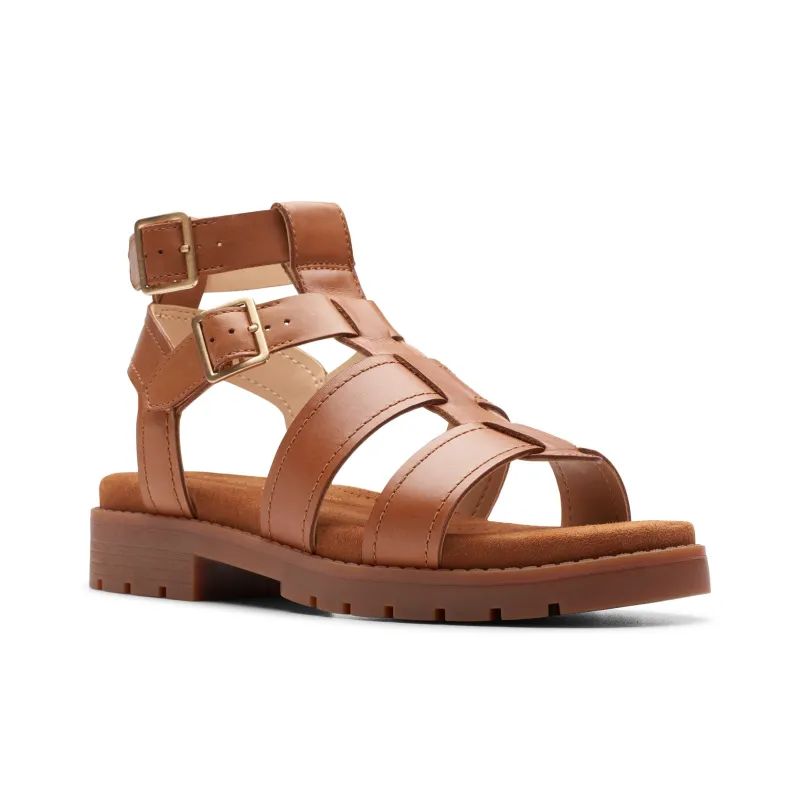 Clarks Roman Sandals Women's Brown-1
