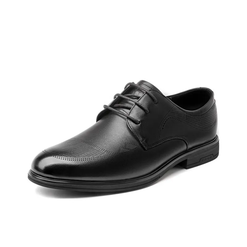 Spider King Dress Shoes Men Low Top Black/Brown Color-0