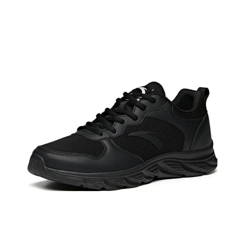 Anta Slip Resistant, Abrasion Resistant, Breathable Low Top Casual Running Shoes Men's Black-1