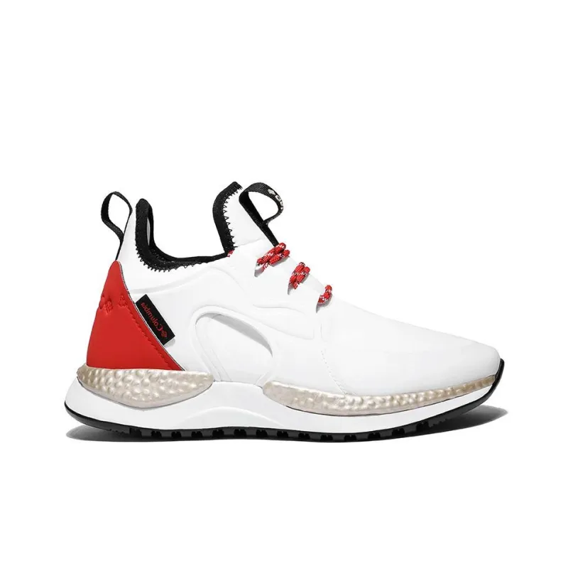 Columbia Slip Resistant, Abrasion Resistant, Waterproof, And Breathable Mid Top Outdoor Shoes Women's White Red-1