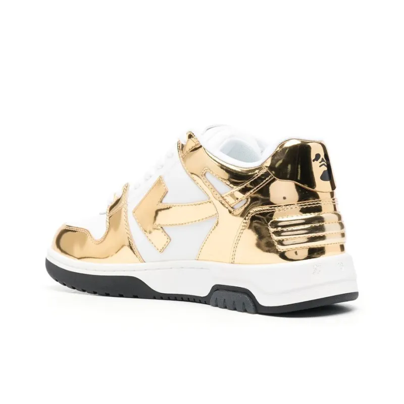 OFF-WHITE Stylish Skateboarding Shoes Men's White Gold-3