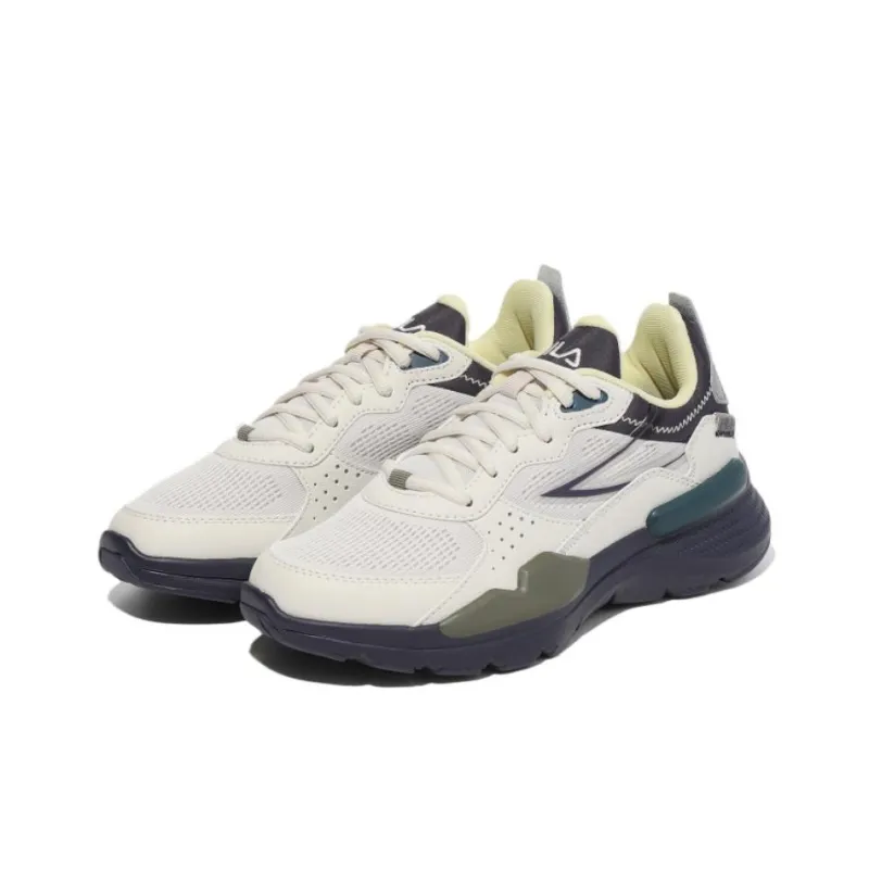 FILA Tri Force Trainer Anti Slip Wear Resistant Low Top Casual Shoes Unisex Ecru Korean Style-2