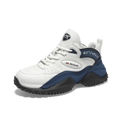 KOLUMB Chunky Sneakers Men Low-Top Blue