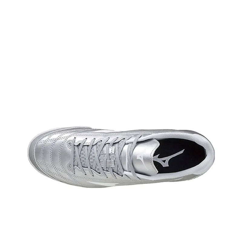 Mizuno TF Turf Cushioning Abrasion Resistant Breathable Soccer Shoes Unisex Silver-2