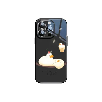 Sen Dog Glass Material Creative Individual Trendy Brand Phone Cases Suitable For Apple 15Promax/Pro/Plus/14/13/12