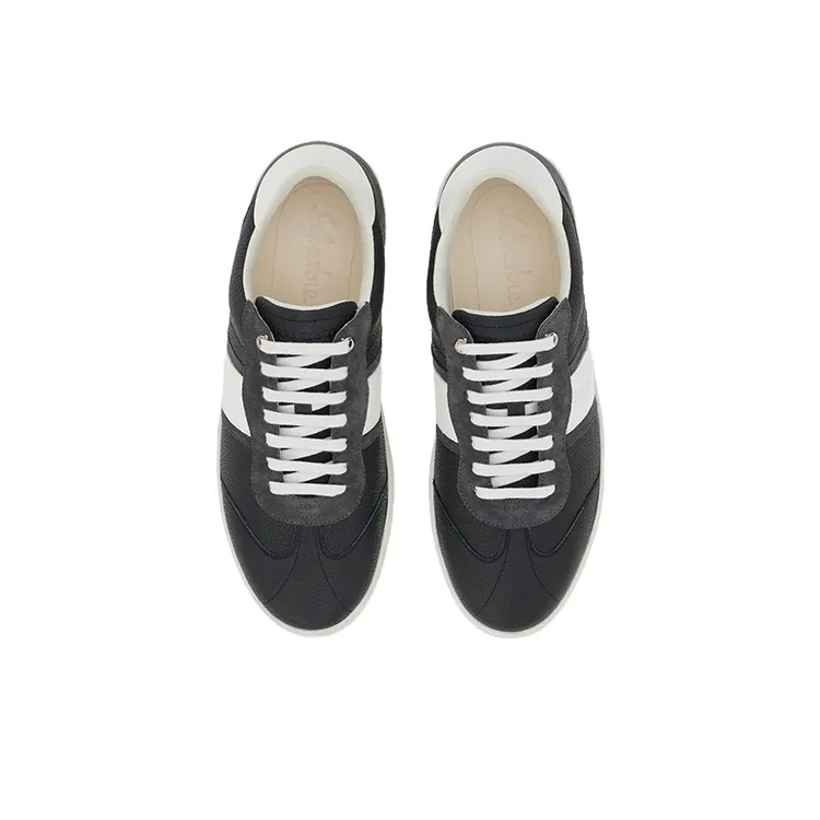 FERRAGAMO Logo-embossed Leather Sneakers-2