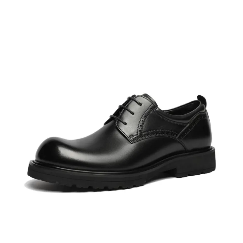 VOLO Big Head Leather Shoes Casual Shoes Men's Brown-5