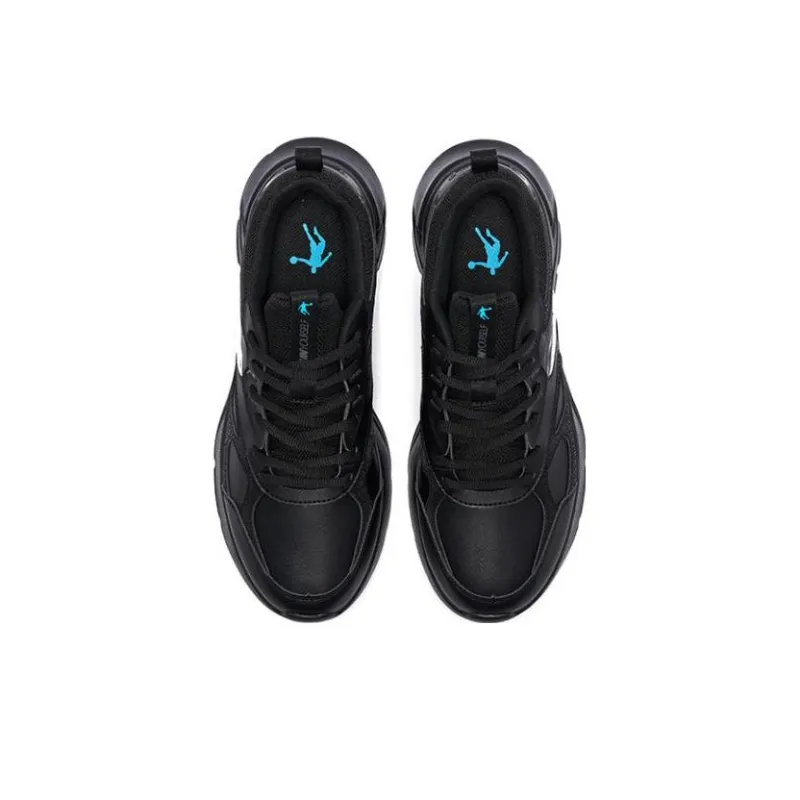 QIAODAN Cushioning Anti-Slip And Wear-Resistant Low-Top Running Shoes Men's Black-4