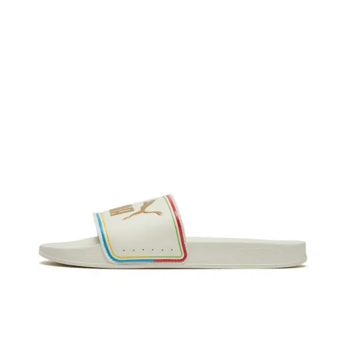 PUMA Leadcat Slide Slippers Unisex Off White Gold