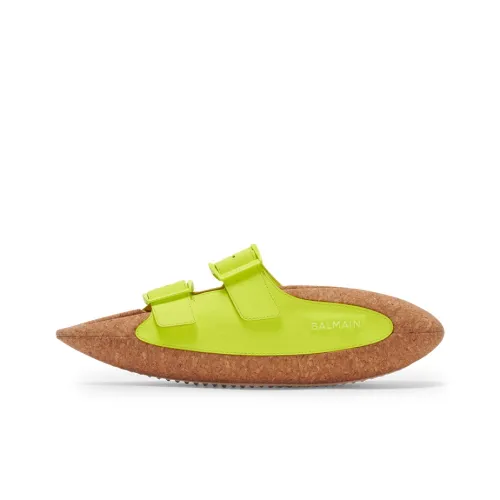 BALMAIN Odor-Resistant Slide Slippers Men's Yellow