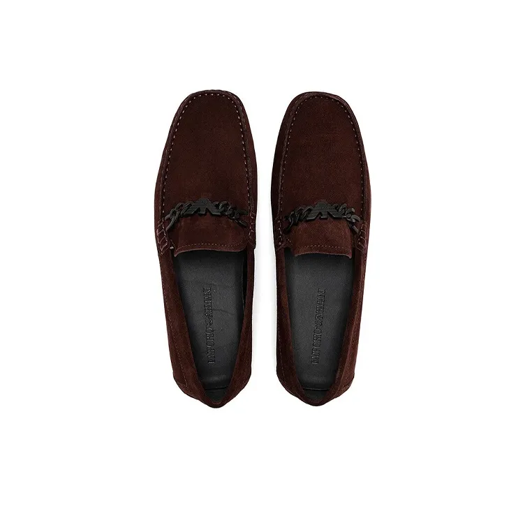 EMPORIO ARMANI Loafers Men's Red Brown-4