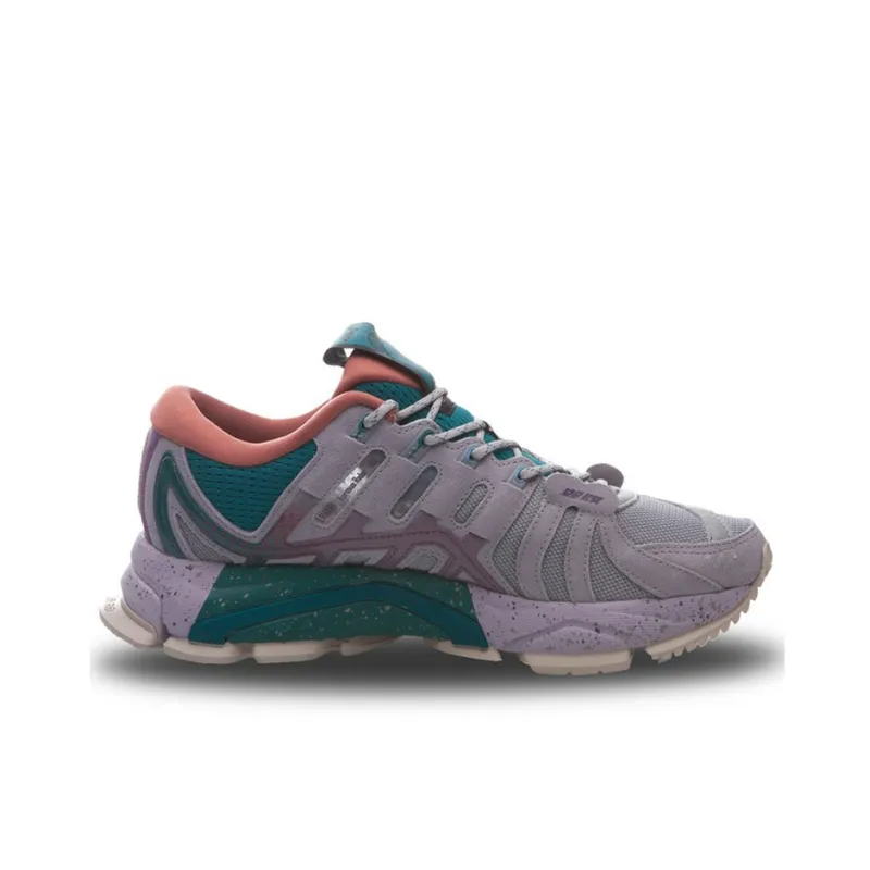LiNing Cushioning Rebound Coverage Support Low Top Sports Casual Shoes Men's Gray Green-1