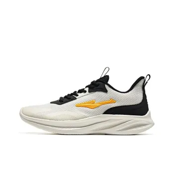 Erke Cushioning Anti Slip And Wear Resistant Low Top Running Shoes Men's White Black