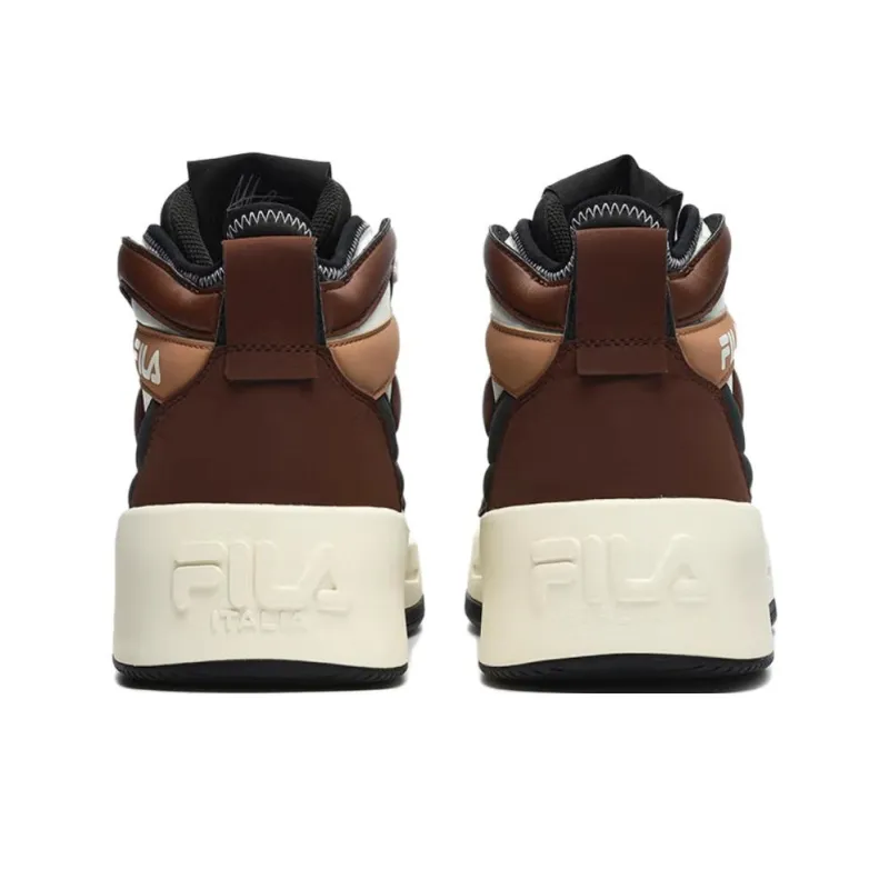 FILA Salto F Mid Top Skateboard Shoes Men's Brown-3
