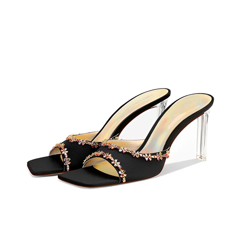 SHUDAIER Slide Slippers Women's Black-1