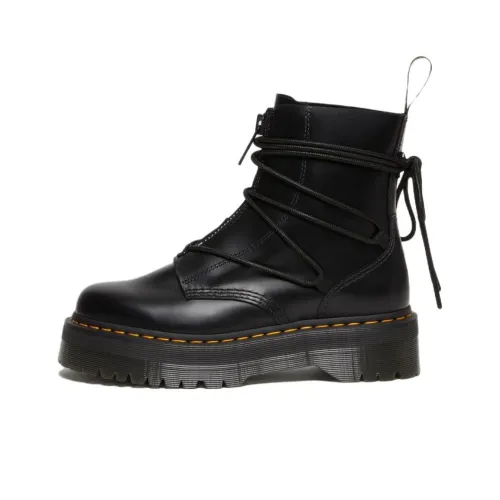 Dr. Martens Jarrick II Laced Leather Platform Boot Black Smooth Paris