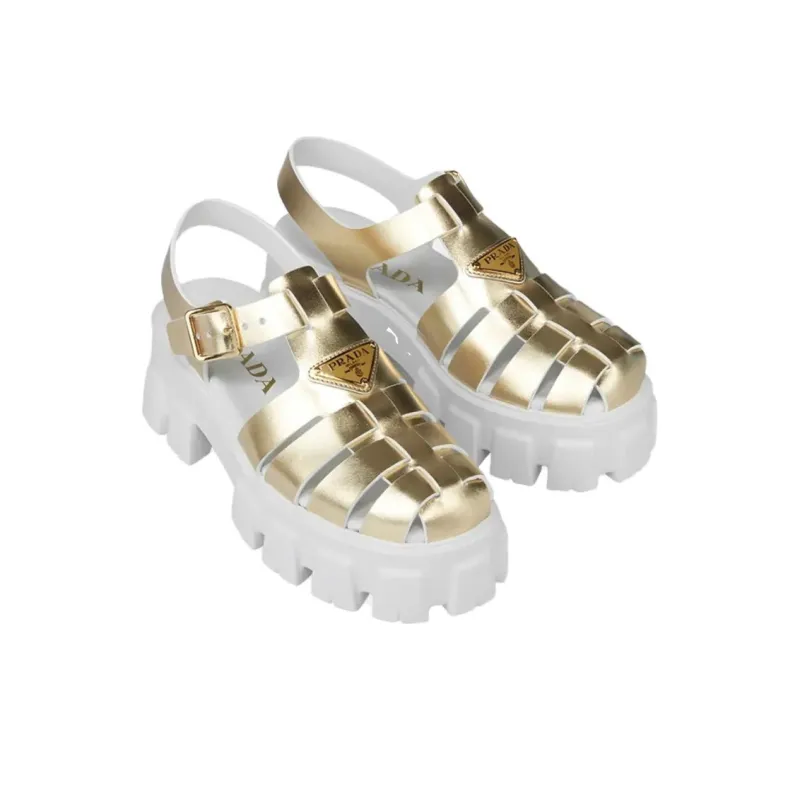 PRADA River Trekking Shoes Women's Gold-3