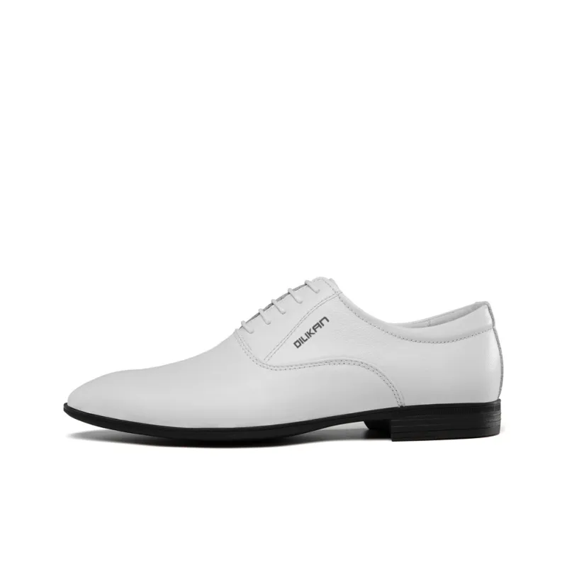 DILIKAN Dress Shoes Men Low Top Black/White/Brown-6