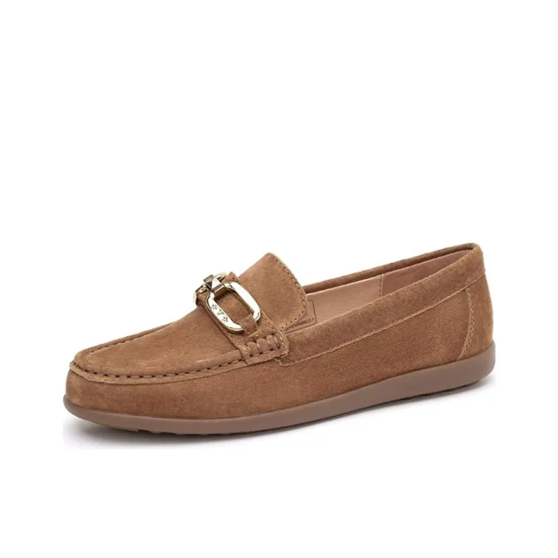 OZZEG Gommino Loafers Women's Brown, Umber, Blue-5