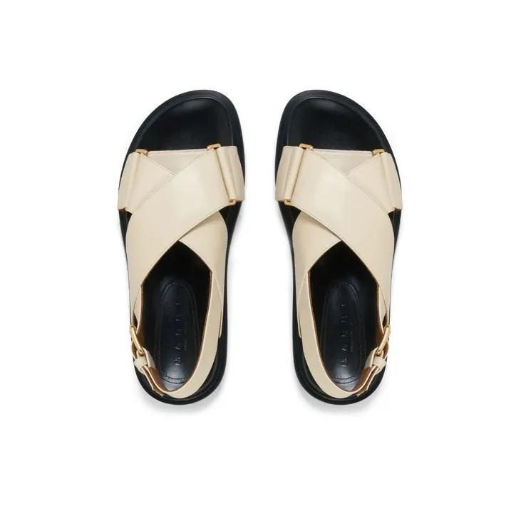 MARNI Logo Embossed Buckled Sandals Women's-3