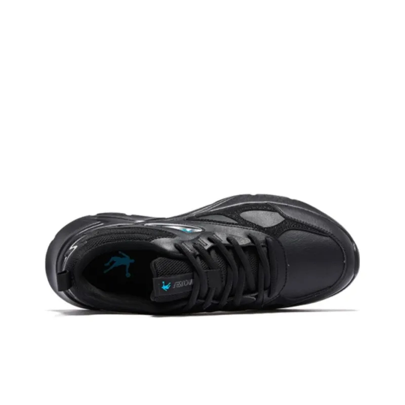 QIAODAN Cushioning Anti-Slip And Wear-Resistant Low-Top Running Shoes Men's Black-3