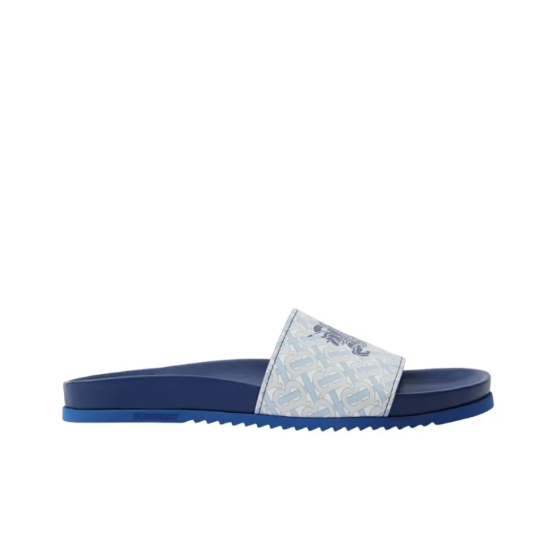 Burberry EKD Monogram print Leather Slides-1