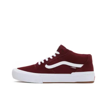 Vans Bmx Style 114 Anti Slip Wear Resistant Low Top Skateboard Shoes Unisex Red White